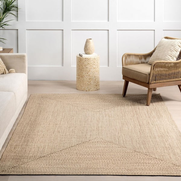 nuLOOM Lefebvre Casual Braided Tan 8 ft. x 11 ft. Patio