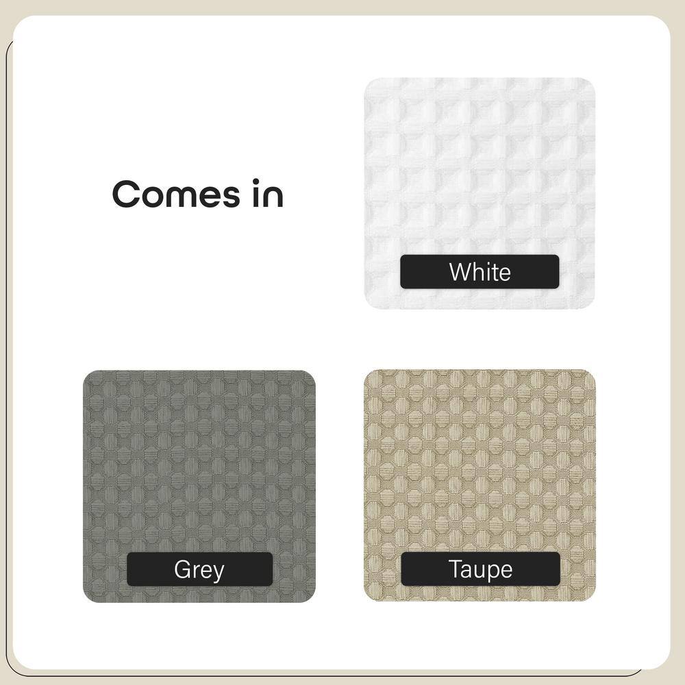 Gray Polyester Light Filtering Curtain Panel with Attached Valance, 42" x 63"
