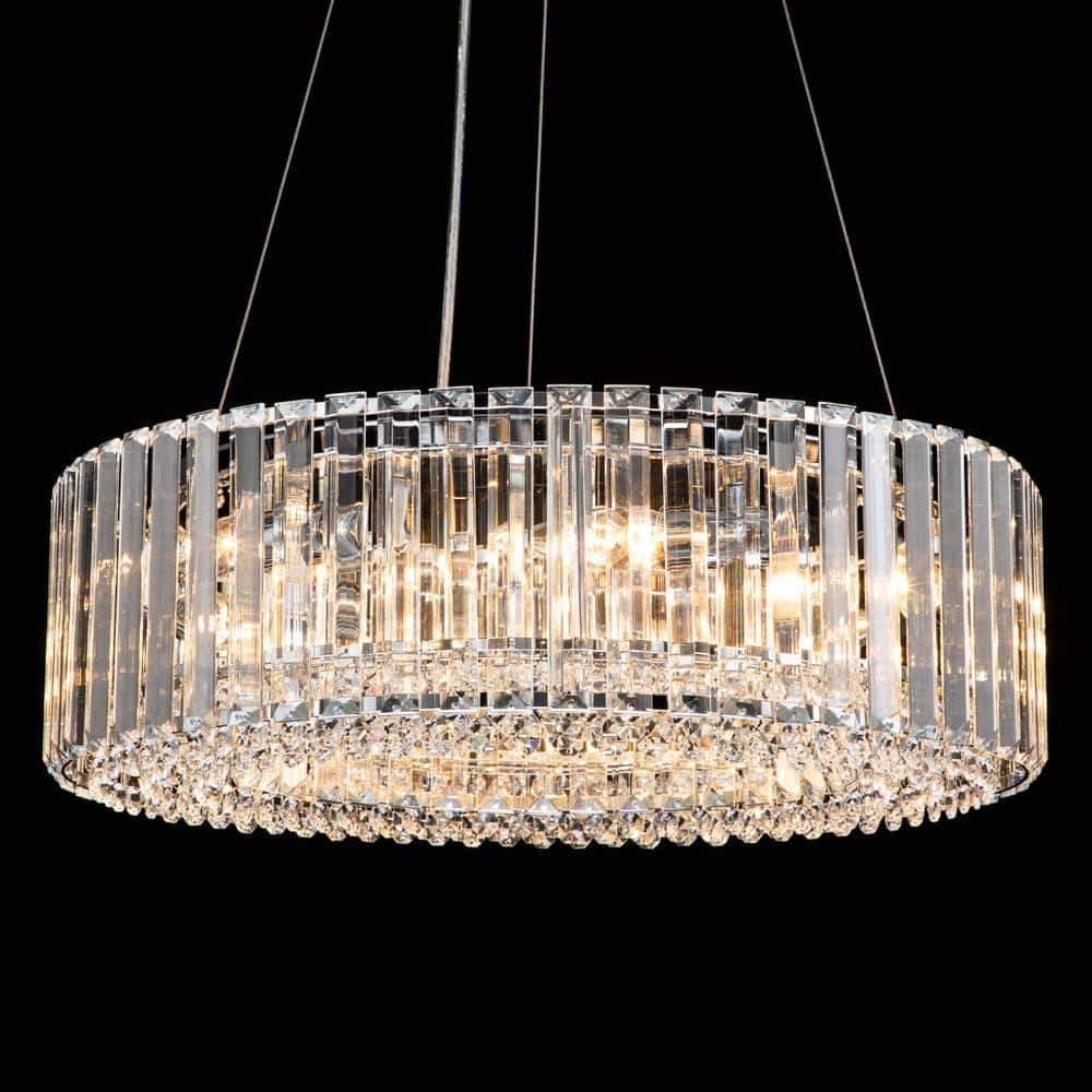 Orillia Contemporary 19.7 in. 6-Light Chrome Crystal Ring Chandelier price history on PriceWatchPro