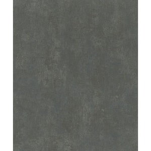 Distressed Plaster Effect Chocolate Brown Metallic Finish Vinyl on Non-Woven Non-Pasted Wallpaper Roll