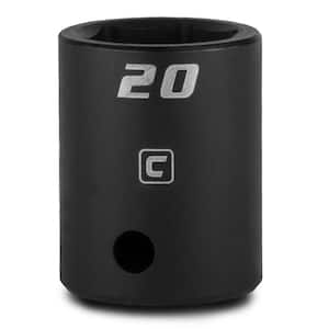 1/2 in. Drive 20 mm 6-Point Metric Shallow Impact Socket