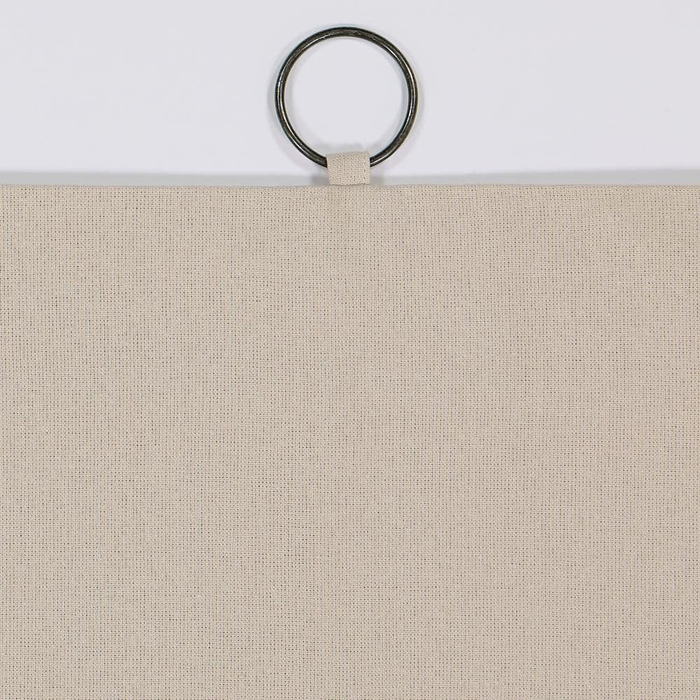 Linen Light-Filtering Curtain Panel with Fringe Valance, 50 x 95