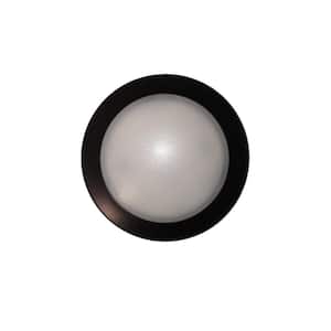 Round Disk Light Length 6 in. Bronze Round Fixture 3000K Warm White New Construction Recessed Integrated Led Trim Kit