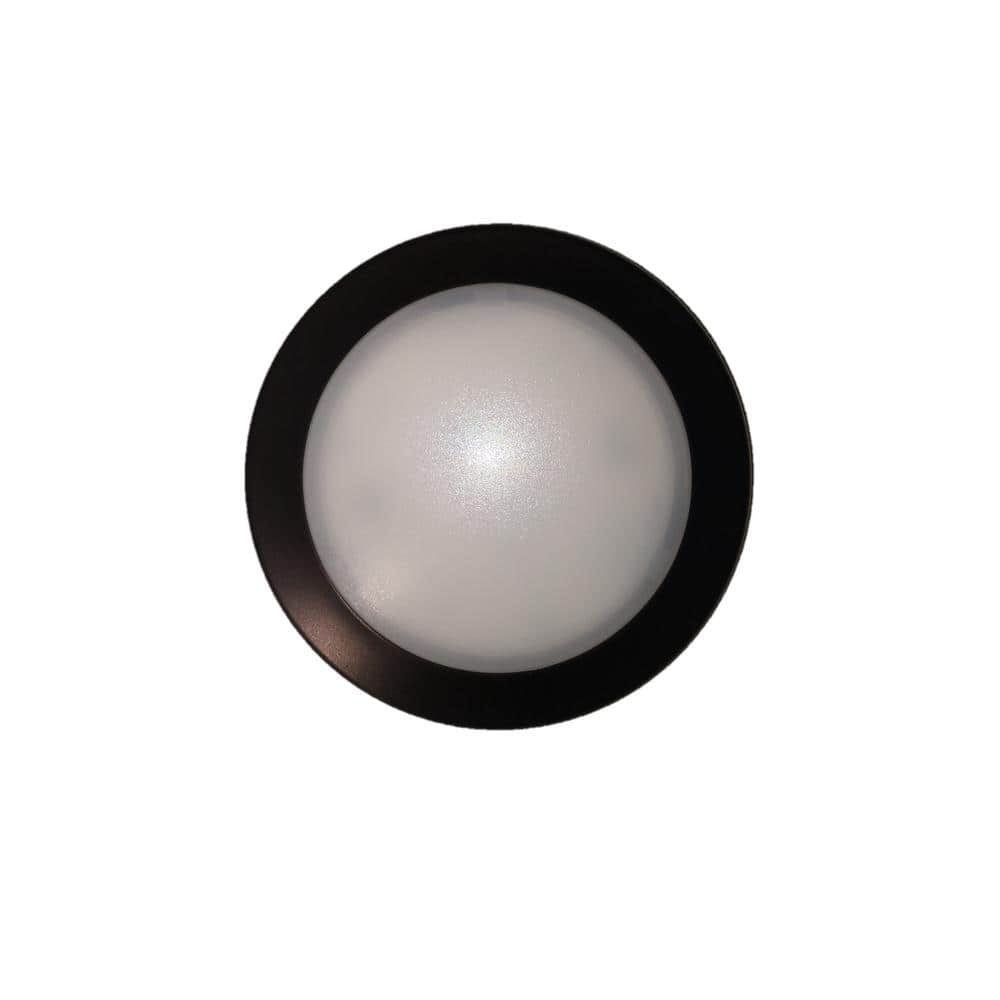 Round Disk Light Length 6 in. Bronze Round Fixture 3000K Warm White New Con