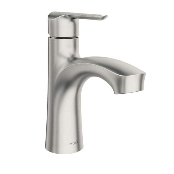 MOEN Findlay Single-Handle Single-Hole Bathroom Faucet in Spot Resist Brushed Nickel