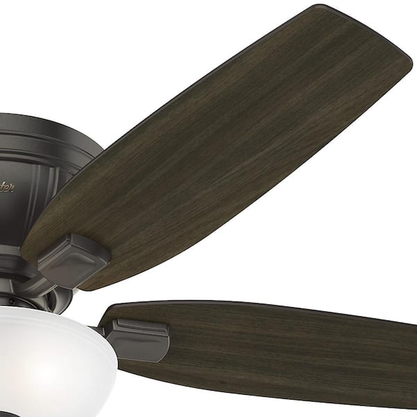 Hunter - Kenbridge 52 in. Noble Bronze Low Profile Indoor Ceiling Fan with LED Light Kit and Pull Chain