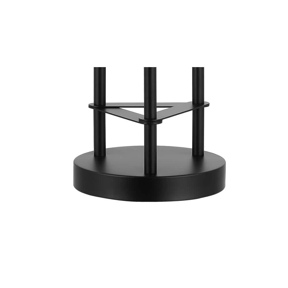 Edison Black 20.5" Industrial LED Table Lamp with Clear Glass Shades