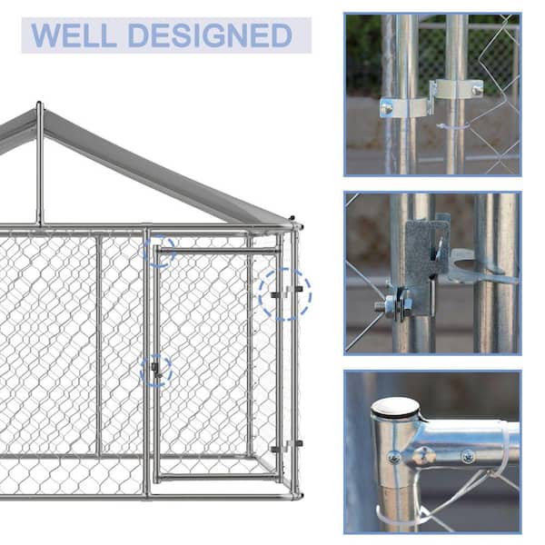 dog&co 　POINT-H PawHut Dog Kennel Heavy Duty Playpen with Galvanized Steel