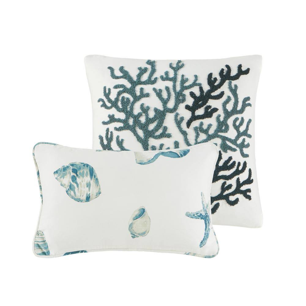 Nautical Blue Cotton Reversible Queen Comforter Set