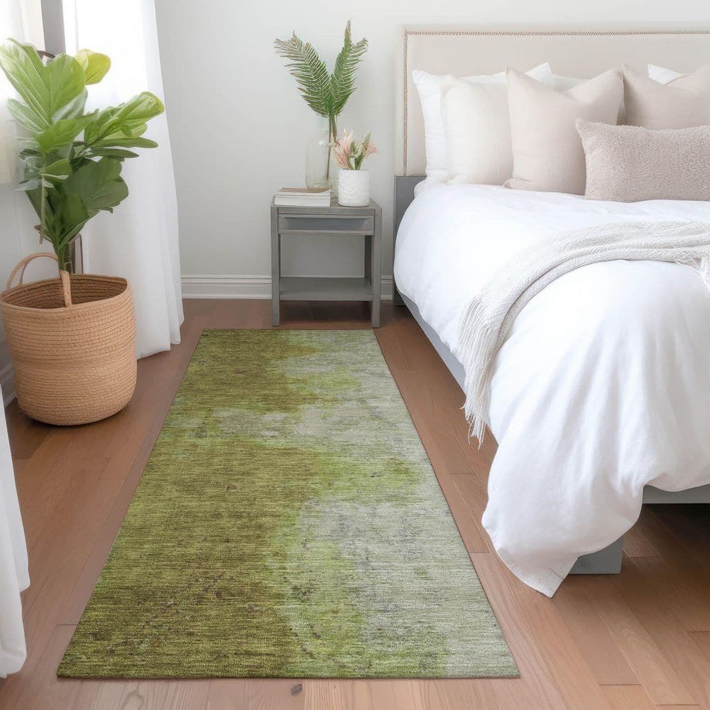 Chantille Machine Washable Indoor/Outdoor Abstract ACN1741 Olive 2 ft. 3 in. x 7 ft. 6 in. Runner Rug price history on PriceWatchPro