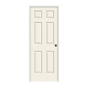 28 in. x 80 in. Colonist Vanilla Painted Left-Hand Textured Molded Composite Single Prehung Interior Door