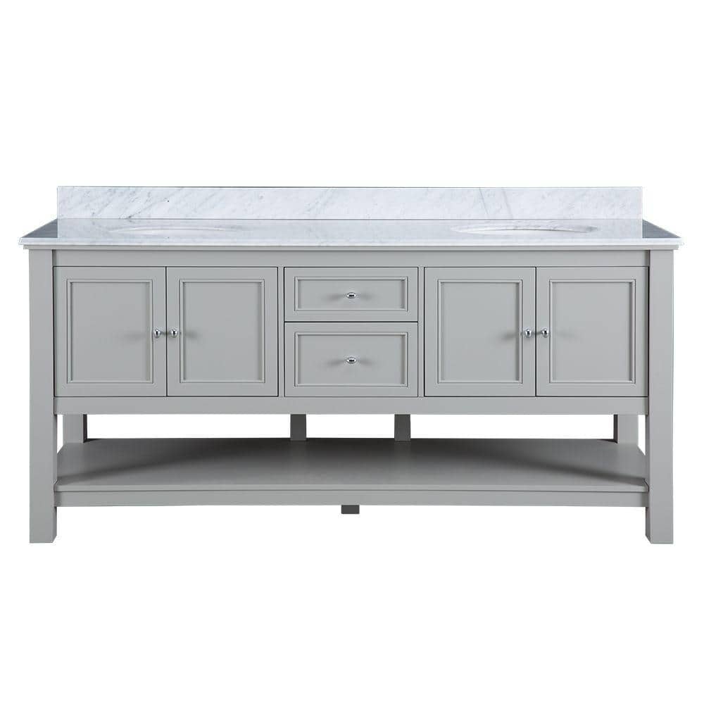 Reviews For Home Decorators Collection Gazette 72 In W X 22 D Double Bath Vanity Grey With Marble Top Carrara White Gagat7222d The Depot - Home Decorators Collection Bathroom Vanity Reviews Reviews For Home Decorators Collection Gazette 72 In W X 22 D Double Bath Vanity Grey With Marble Top Carrara White Gagat7222d The Depot - Home Decorators Collection Bathroom Vanity Reviews