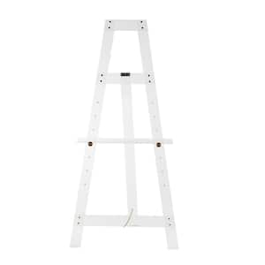 Clear Acrylic Plastic Adjustable 7-Tier Easel with Gold Metal Hardware and Chain Support