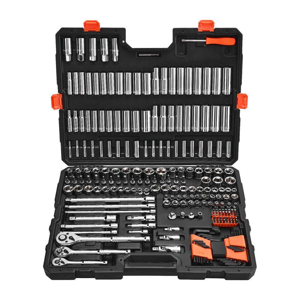 Socket Set, 225 Pieces, 3/8 & 1/4 & 1/2 in. Drive Socket and Ratchet Set, SAE and Metric Deep and Shallow, Mechanic Tool price history on PriceWatchPro