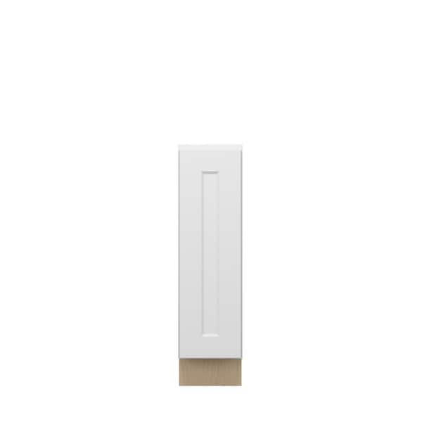 Unbranded Norfolk Shaker 9 in. W x 34.5 in. H x 24 in. D in Painted White Plywood Assembled Full Height Door Base Cabinet