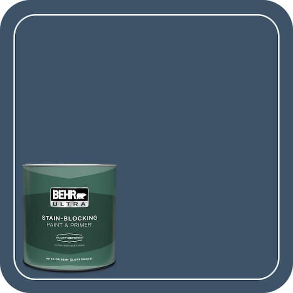 BEHR ULTRA 1 qt. Home Decorators Collection #HDC-SM14-7 Midnight Mosaic Extra Durable Semi-Gloss Enamel Interior Paint & Primer