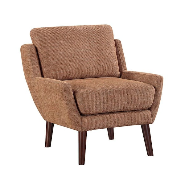 Ameillia Orange Chenille Upholstery Accent Arm Chair