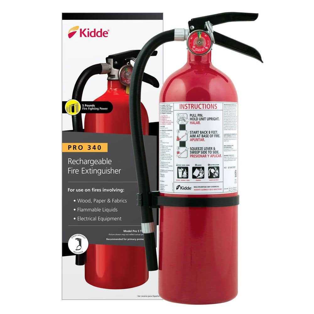 Kidde Pro 340 3-A:40-B:C Fire Extinguisher 21029294 - The Home Depot