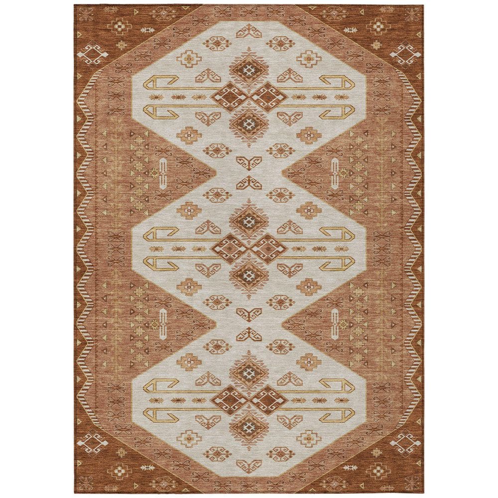Chantille Machine Washable Indoor/Outdoor Abstract ACN2565 Paprika 5 ft. x 7 ft. 6 in. Area Rug price history on PriceWatchPro