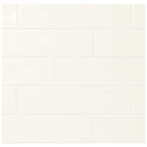 LuxeCraft White 3 in. x 12 in. Glazed Ceramic Subway Wall Tile (12 sq. ft. / case)