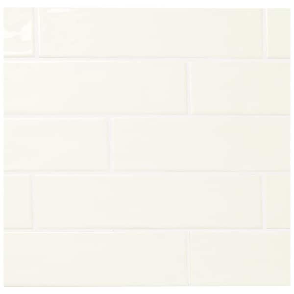 Daltile LuxeCraft White 3 in. x 12 in. Glazed Ceramic Subway Wall Tile (12 sq. ft./case)