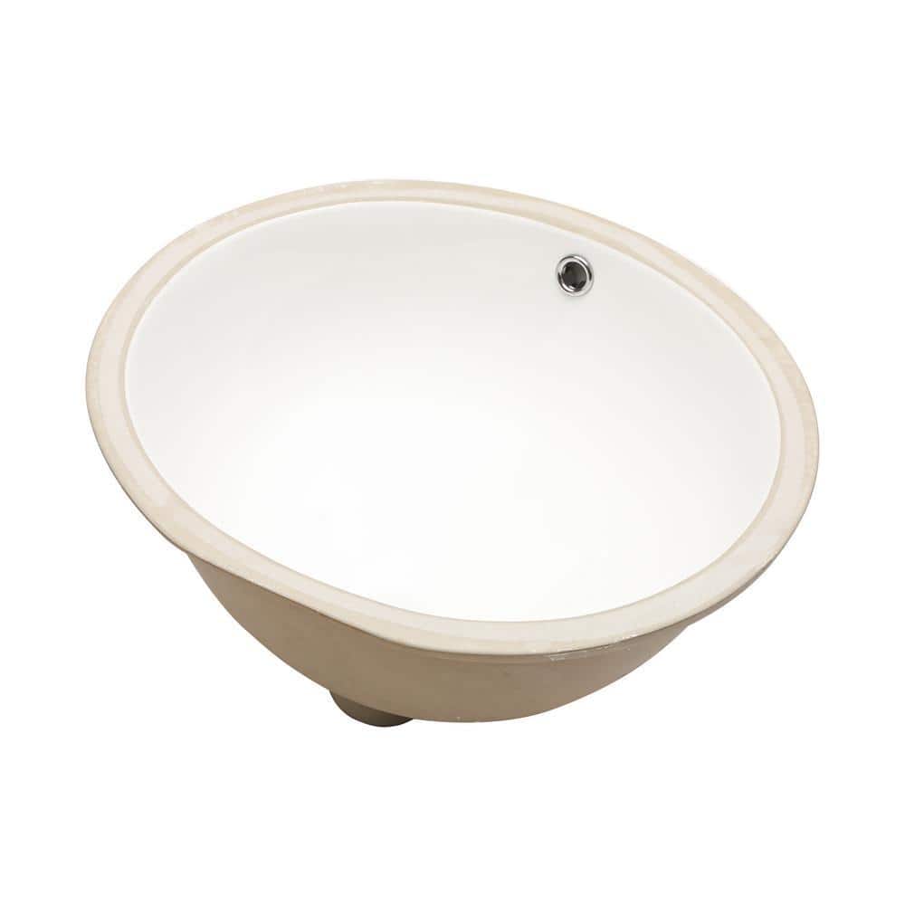 Logmey 19 in. Modern Bathroom Porcelain Ceramic Undermount Oval