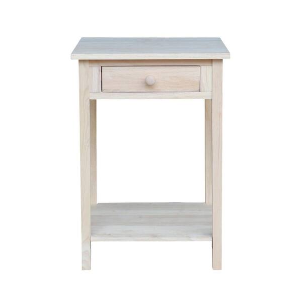 International Concepts Unfinished Storage End Table OT91 The Home Depot