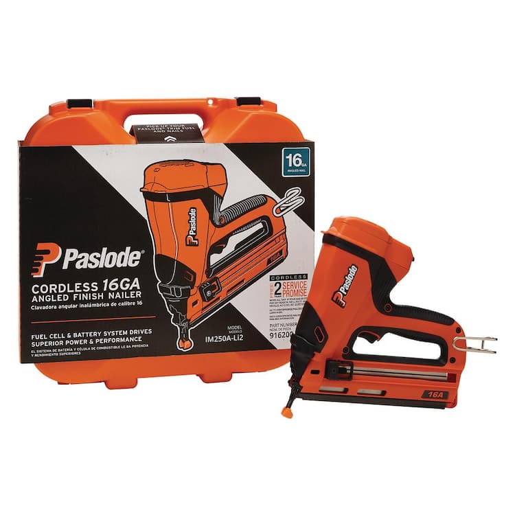 Paslode LithiumIon Battery 16Gauge Angled Cordless Finished Air Tool