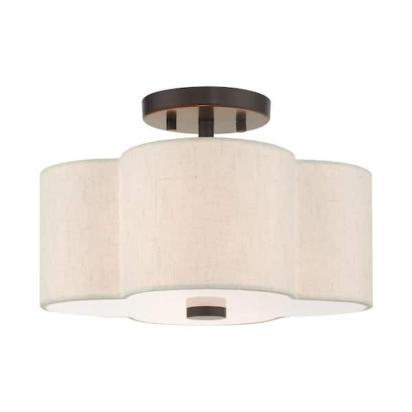 Solstice 2 Light English Bronze Semi Flush Mount