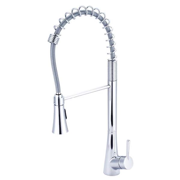 Olympia Faucets i2 Single-Handle Pull-Down Sprayer Kitchen Faucet with Pre-Rinse Spray in Polished Chrome
