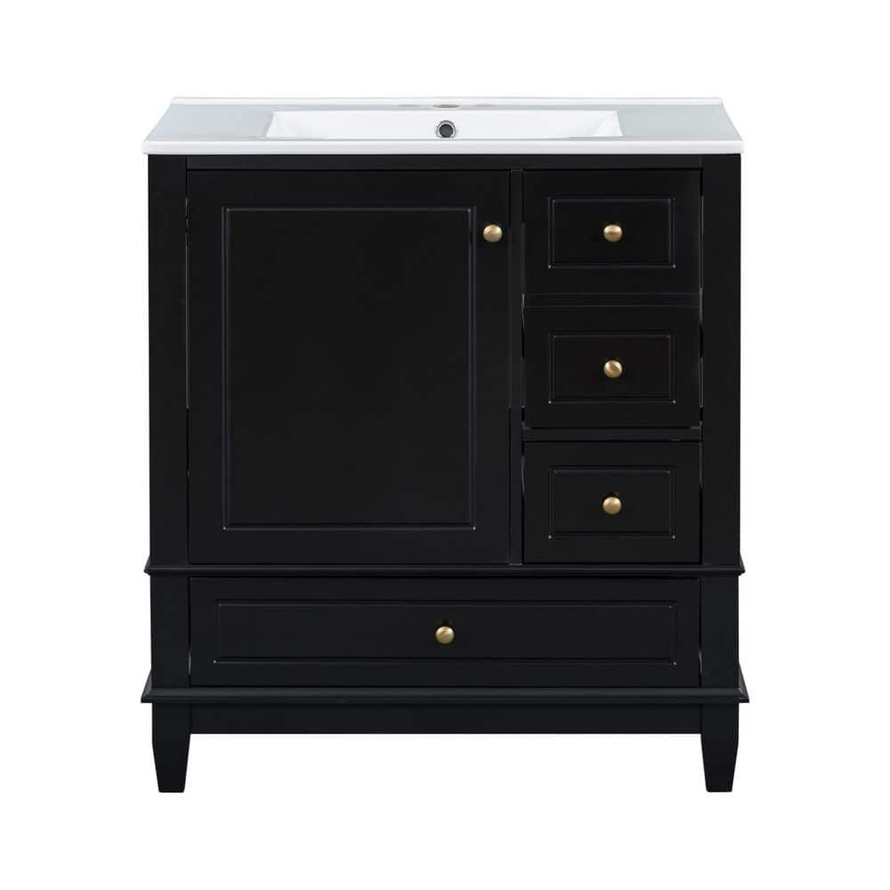 処分価格: 新品未使用　ferm Living バスルームシェルフ　ブラック　黒 Elegant 30 in. Black Freestanding Wood Standard Vessel Bathroom