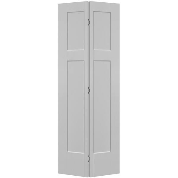 Masonite 30 in. x 80 in. 3-Panel Winslow Hollow Core Silver Bullet Molded Composite Bi-Fold Door