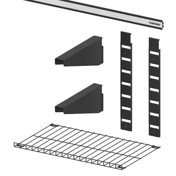 Husky Garage Wall Track 1-Shelf Value Kit (6-Piece)