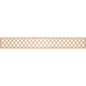 Manchester Fretwork 0.375 in. D x 46.5 in. W x 6 in. L Hickory Wood Panel Moulding