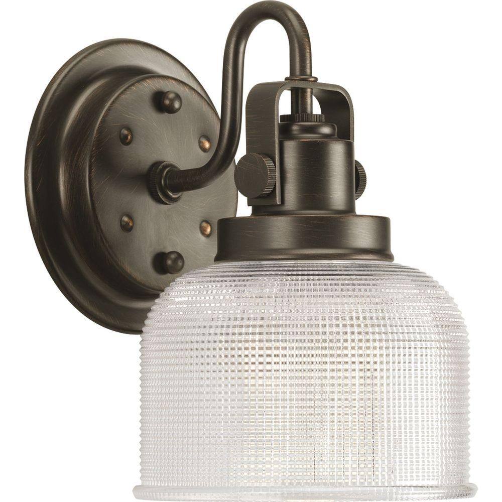 Archie Collection 1-Light Venetian Bronze Clear Double Prismatic Glass Coas