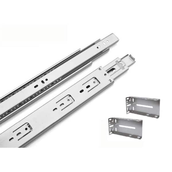 Kingsman Hardware 22 in. Full Extension Ball Bearing Side Mount Drawer Slidewith Rear Bracket Set 8-Pairs (16 Pieces)