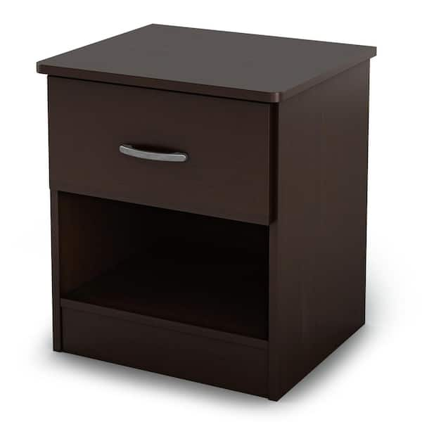 South Shore Libra 1-Drawer Chocolate Nightstand