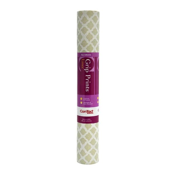 Con-Tact Grip Prints Pale Gray and White Talisman 18 in. x 8 ft. Non-Adhesive Shelf and Drawer Liner (4-Rolls)