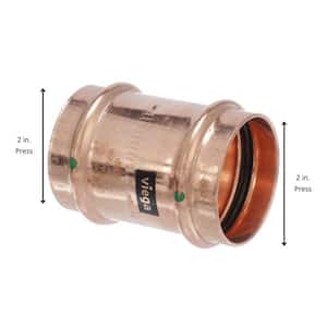 ProPress 2 in. x 2 in. Copper Coupling with Stop
