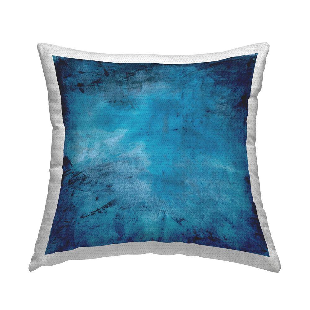 Blue Chaotic Moody Abstract Blue Square Outdoor Throw Pillow price history on PriceWatchPro