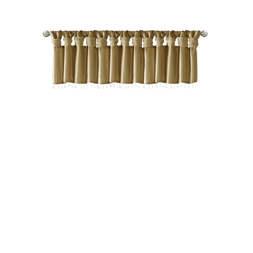 Natalie 26 in. L 50 in. W Bronze Faux Silk Light Filtering Window Valance