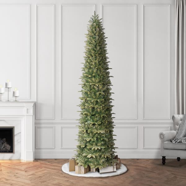 Puleo International 9 ft. Pre-Lit Yardley Spruce Pencil Artificial