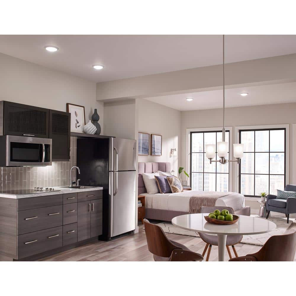 Brushed Nickel 3-Light Mini Chandelier with Clear Glass Shades