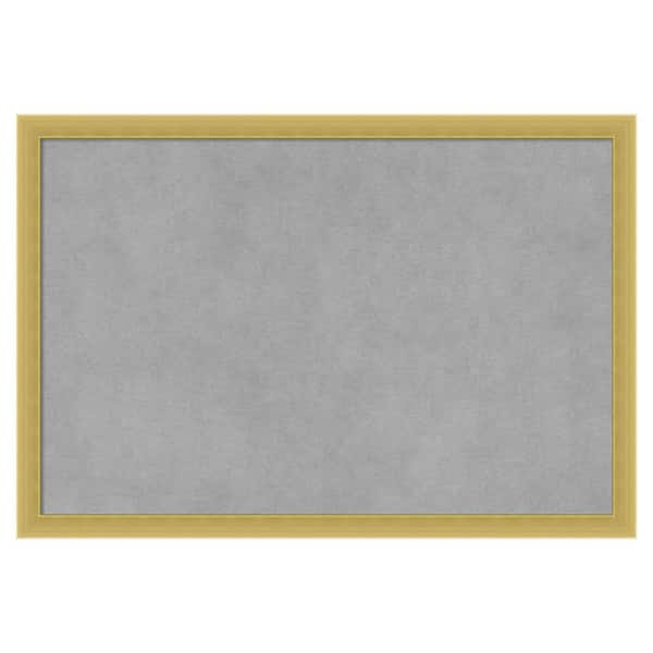 Amanti Art Svelte Polished Gold 19 in. x 13 in Framed Magnetic Board