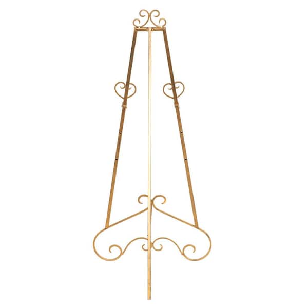  Deco 79 Metal Rectangle Easel with Chain Support, 17 x 15 x  57, Gold : Everything Else