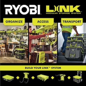 LINK Rolling Tool Box with LINK Medium Tool Box and LINK Tool Crate