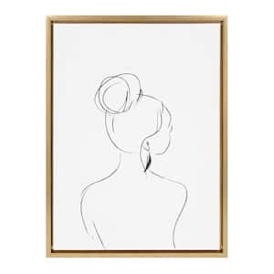 "Sylvie Minimalist Woman 2" by Teju Reval Framed Canvas Culture Art Print 24.00 in. x 18.00 in. . (Set of 1)