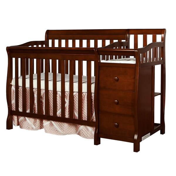 Dream On Me Jayden 4-in-1 Full Panel Mini Convertible Crib and Changer 