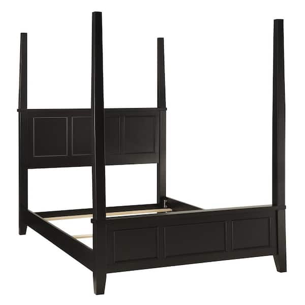 HOMESTYLES Bedford 2-Piece Black King Poster Bedroom Set