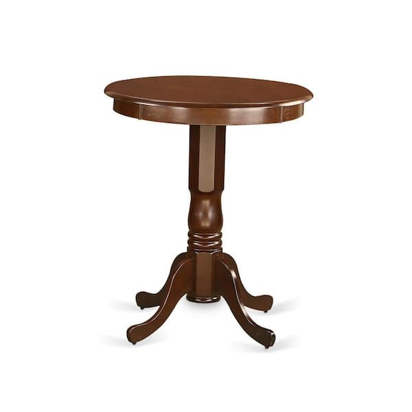 East West Furniture 3-Piece Mahogany Finish Solid Wood Top - Dining Room Set - Seats 4